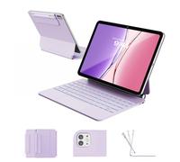 RAYMCRAFT for iPad Air 11-inch(M3 2025 / M2 2024) & iPad Pro 11 inch(1st/2nd/3rd/4th Gen), Magic Keyboard for Air 4/5 10.9", Springy Backlit Keys, Stain-Resistant Surface, Multi-Touch Trackpad, Purple