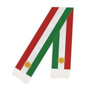 RaymNord 5 FT Kurdish Scarf,150 cm Kurdish National Flag Bandana Shawl,Double Layer Soft Tassel Scarves Wraps