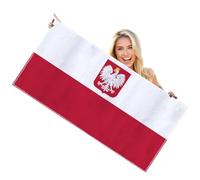 RaymNord Large Poland Coat Flag Beach Towel,70×140cm Polish Eagle Microfiber Pool Towel,28×55inch Quick Drying Soft Absorbent Cooling