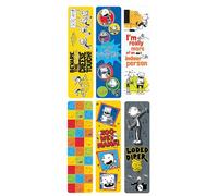 Raymond Geddes Diary of a Wimpy Kid Bookmarks - Pack of 36 - Colorful Reading Bookmarks Featuring Favorite Characters