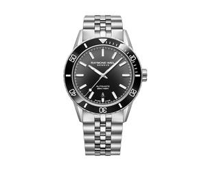Raymond Weil Freelancer Men's Black Dial & Stainless Steel Bracelet Watch