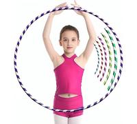 RAYMSTER Hula Hoops for Adults & Kids - PVC Tube Glitter Hula Hoop for Weight Loss, Dancing, Workout, & Gymnastics - Gym Exercise and Fitness Equipment - Stripy Multi Colored