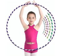 RAYMSTER Hula Hoops for Adults & Kids - PVC Tube Glitter Hula Hoop for Weight Loss, Dancing, Workout, & Gymnastics - Gym Exercise and Fitness Equipment - Stripy Multi Colored