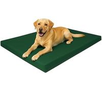RAYMSTER Waterproof Dog Bed - (70 X 95 + 5 Cm) Large Washable Crate Mattress Pad for Dogs & Cats, Bonded Fibre Cushion with Removable Zip Cover - Indoor/Outdoor Pet Mat (Green)