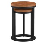 Rayne Acacia Round Nest of 2 Tables