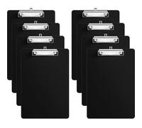 RAYNEAY A4 Clipboard Folder Black, A4 Plastic Writing Clipboards, 8 Pack