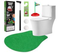 RAYNEAY Golf Gifts for Men Dad Husband, Funny Toilet Golf Game Mini Putter Set, Humour White Elephant Gifts in Toilet