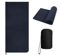 RAYNEAY Sleeping Bag Liner, Lightweight Envelope Sleeping Bag Liner, Portable Camping Napping Bags with Zipper, Dark Blue Side Open Camping Travel Sheet for Hiking, 80 x 180 cm, Easy to Clean