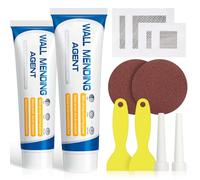 RAYNEAY White Wall Repair Paste Kit, Drywall Repair Cream with Patch and Sandpaper, Safe Drywall Filler Ready Mixed for Wall Holes, Peeling, Graffiti, Cracks