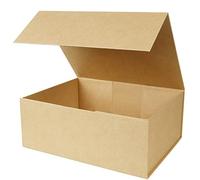 Brown Gift Boxes with Magnetic Lids for Presents,13.7x9x4.3 inch Large Rectangle Collapsible Decorative Boxes, Bridesmaid Groomsman Proposal Box for Wedding,Christmas,Birthday(1PC)