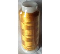 Rayon Viscose Silk Machine Embroidery Assorted Threads, 120D/2 for Brother Babylock Janome Singer Pfaff Husqvarna Bernina Embroidery and Sewing Machines (Gold)