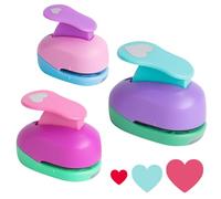 Rayong Circle Punch 3 Pack Paper Punch Craft DIY Handmade Circle Punches Mini HeartPaper Punches for Crafting Scrapbooking Cards Arts(8mm 15mm 25mm)