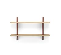 Rayonnage Mural Bookcase Japanese Red/ Oak