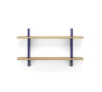 Rayonnage Mural Bookcase Prouvé Bleu Marcoule/Oak