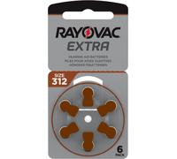 Rayovac Acoustic Zinc Air Hearing Aid Batteries, Size 312 SU, Brown Tab, Pack of 60