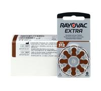 Rayovac Extra 312, 80 Pieces, Hearing Aid Batteries, High Performance, Zinc Air Batteries, 10 Blister Card, Brown, 312AUX-8XEMF-10