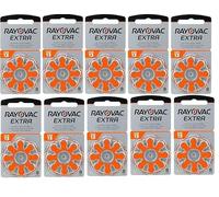 Rayovac Hearing Aid Batteries Size 13 PR13, DA13N6, DA13 Orange 8 - 80 Pack