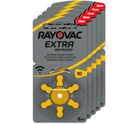 Rayovac Extra Advanced Hearing Aid Batteries 10 1,45 V 105 - 5X Pack of 6