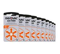 Rayovac Extra Advanced Hearing Aid Batteries, Size 13, Orange Tab, PR48, Pack of 60