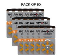 Rayovac Extra Advanced Hearing Aid Batteries Size 13 Orange Zinc Air Batteries