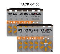 Rayovac Extra Advanced Hearing Aid Batteries Size 13 Orange Zinc Air Batteries