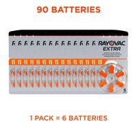 Rayovac Extra Advanced Hearing Aid Batteries Size 13 Orange Zinc Air Multi Packs