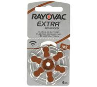 Rayovac Extra Advanced Hearing Aid Batteries, Size 312, Brown Tab, PR41, Pack of 60 - Frustration Packaging