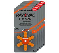Rayovac Extra Advanced hearing aid batteries, type 13, 1.45 V, 310 mAh, 5x packs of 6