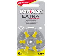 Rayovac Extra Advanced Hearing Aid Battery, Type 10, Pack of 6