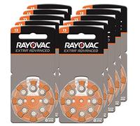 Rayovac Extra Advanced, Size 13 Mercury Free Hearing Aid Batteries (Pack 80 Batteries)