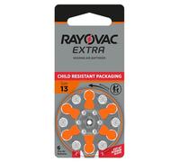 Rayovac Extra Size 13 Hearing Aid Batteries, Long-Lasting Power, Zinc-Air, Mercury Free, 1.45V, Improved Child-Resistant Packaging, Recyclable, 60 Count (10 Packs of 6)