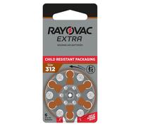 Rayovac Extra Size 312 Hearing Aid Batteries, Long-Lasting Power, Zinc-Air, Mercury Free, 1.45V, Improved Child-Resistant Packaging, Recyclable, 60 Count (10 Packs of 6)