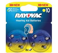 Rayovac Hearing aid batteries 1.4V 90mAh 8 pcs Perfect energy supply for all h