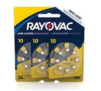 Rayovac Mercury Free Hearing Aid Batteries, Size 10, 24-Pack (L13ZA-24ZM) by Rayovac