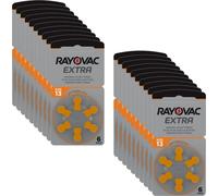 Rayovac Pack of 120 x 13 Extra PR48 Advanced Hearing Aid Batteries for 13AE / A13 / DA13 / P13 / PR13H