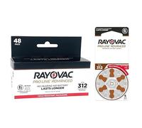 Rayovac Proline Advanced Hearing Aid Batteries | Size 312 | World's Longest Lasting Battery | Child-Resistant Packaging (48)