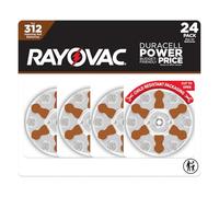Rayovac Size 312 Hearing Aid Batteries (24 Pack), Size 312 Batteries