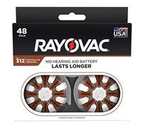 Rayovac Size 312 Hearing Aid Batteries, 48-Pack Value Pack - with Active CORE Technology