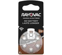 Rayovac Zinc/Air 1.4 V 160 mAh Hearing Aid Batteries Pack of 6