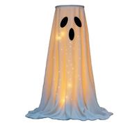 Raypontia 80 cm Illuminated Ghost Candy Bowl Stand, Halloween Door Decoration Candy Holder, Halloween Door Decoration, Candy Holder for Garden, Patio, Indoor, Bathroom Door