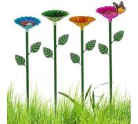 Raypontia Bee Drinker - Feeding Station for Pollinators in the Garden - Set of 4 with Drowning Protection Bee Aid Garden Decoration for Outdoor Lawn Patio Yard Backyard Landscaping