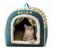 Raypontia Cat House - Soft Warm Nest with Handle - Washable Cat Hideaway Bed with Handle - for Puppy and Small Pet Indoor and Outdoor Winter Home