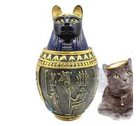 Raypontia House Urns for Animals, Memorial Urn for Dog Ashes with Engravable Resin Base Storage Box, Coffin for Funeral, Keepsake, Condolence, Commemoration, Cat