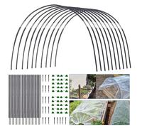 Raypontia Pack of 18/30 Garden Tyres for Raised Beds, Plant Tunnels, Garden Tunnel Arches, Polytunnel Arches for Raised Bed, Garden Fibreglass Support Frame for Cover Cold Frame Raised Bed