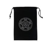 Raypontia Tarot Storage Bag - Mysterious Black Magic Tarot Card Storage Bag | Tarot Card Bag with Drawstring for Playing Cards Rider Waite Tarot Deck Oracle Cards, Section A, see description, See