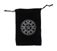 Raypontia Tarot Storage Bag - Mysterious Black Magic Tarot Card Storage Bag | Tarot Card Bag with Drawstring for Playing Cards Rider Waite Tarot Deck Oracle Cards, Type B, see description, See