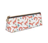 rayprint Fox Pencil Case Women Pen Pouch Simple Carrying Box for Adult with Smooth Zipper Durable Lightweight for Office Organizer Storage Bag