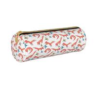 rayprint Fox Pencil Case Women Pen Pouch Simple Carrying Box for Adult with Smooth Zipper Durable Lightweight for Office Organizer Storage Bag