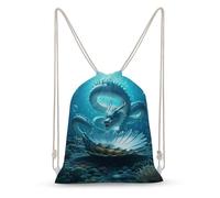 rayprint The Dragon King Drawstring Backpack Sport Gym Bags Yoga Shopping Travel Casual Daypacks for Women Men