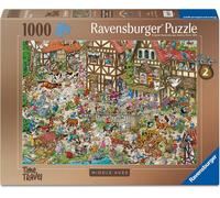 Ravensburger Ray’s Comic Series Time Travel No.2 - Middle Ages | 1000 Piece Jigsaw Puzzle for Adults & Teens | Funny Cartoon Comic Puzzle by Ray Nicholson